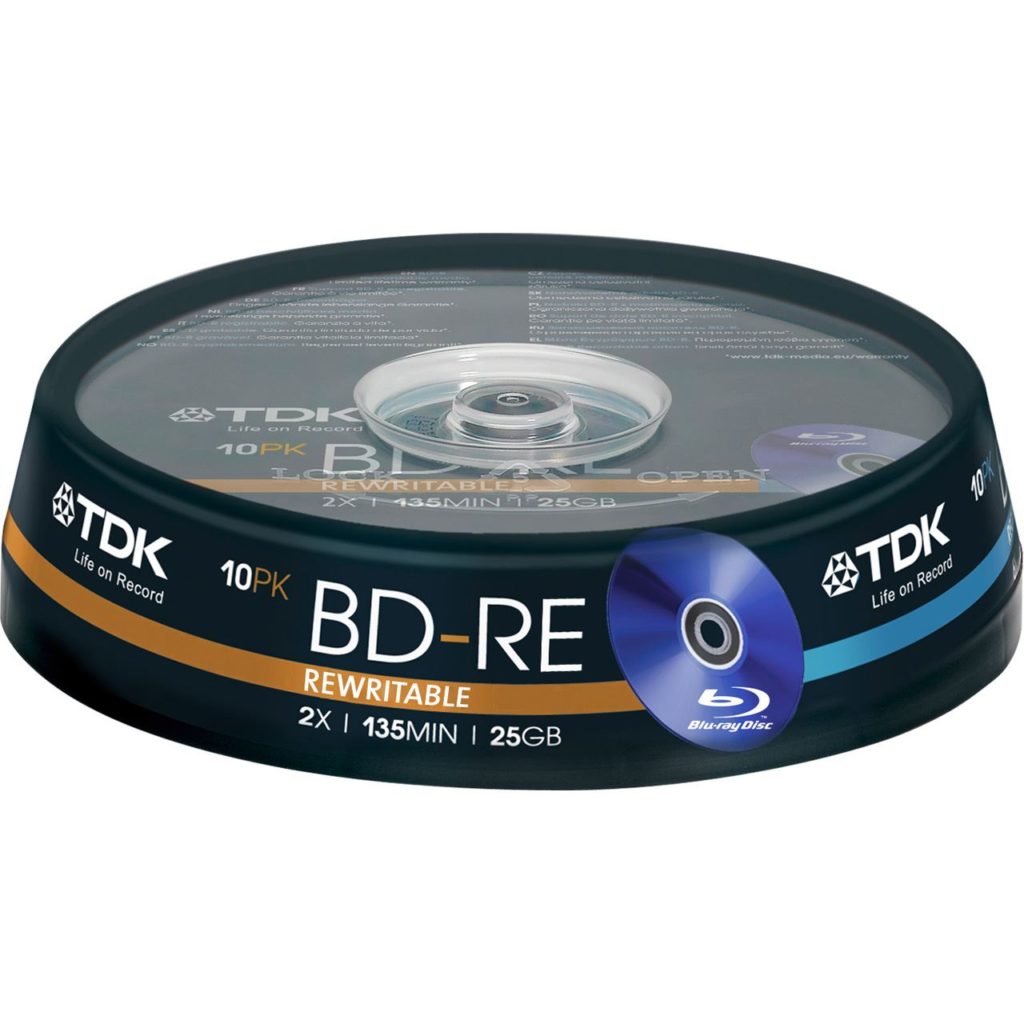 Ref T78831 (10) TDK BDRE Single Layer 25GB 12xREWritable **TDK