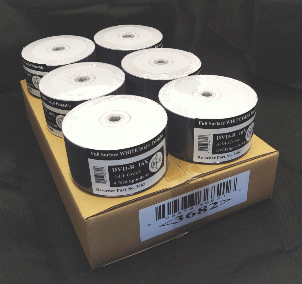 300 DVDR 16x FullFace Printable RitekOEM Ref 3682 OpticalDisc
